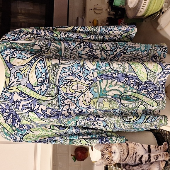 Z women's JM Collection multi color stretch 3/4 sleeve plus size top 2X - Picture 1 of 4